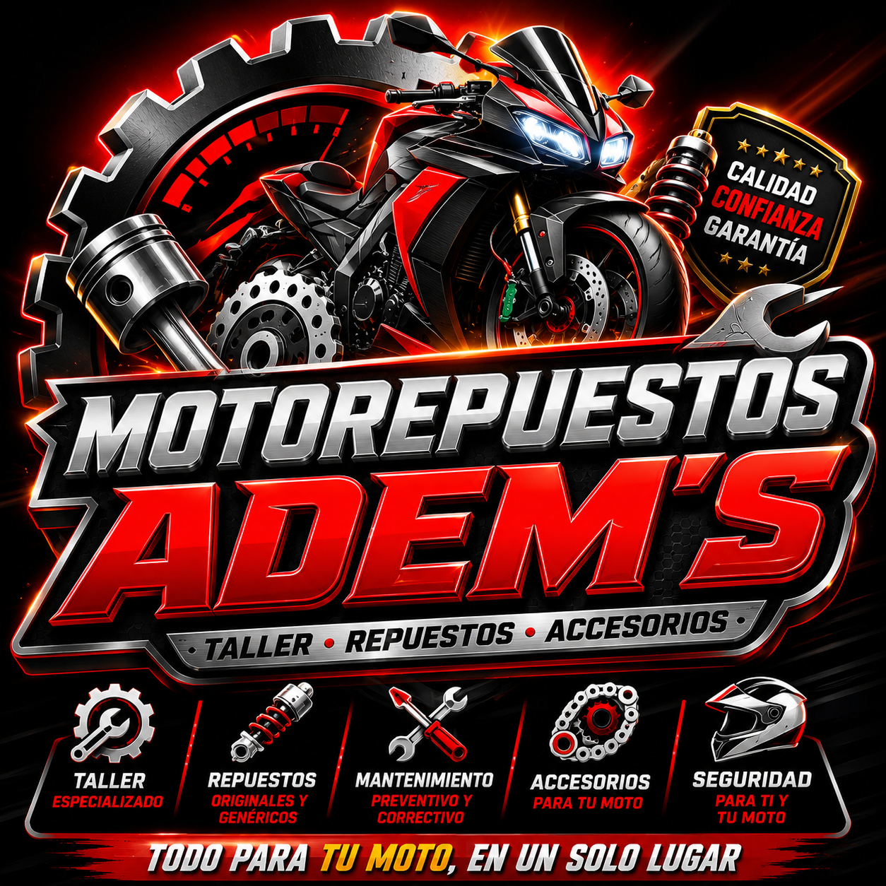 Motorepuestos Adem's: taller y repuestos para motocicletas